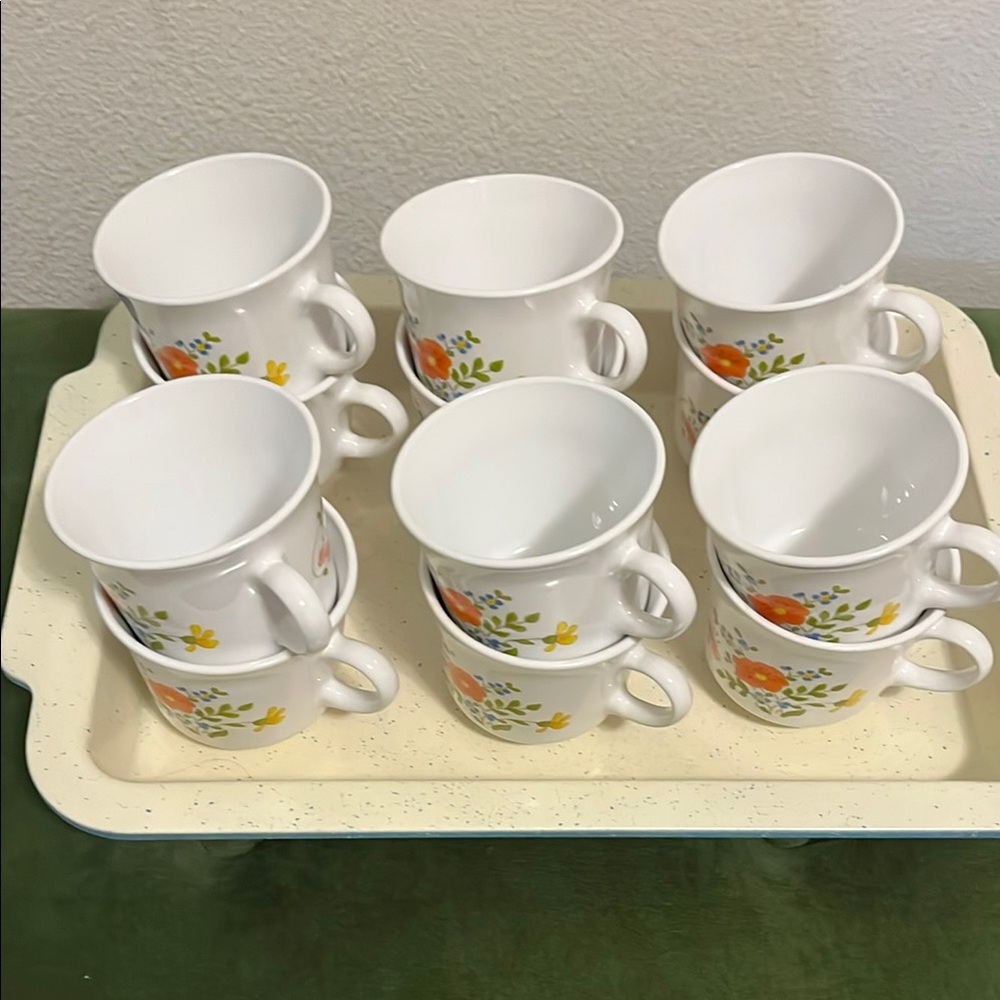 Vintage Floral Corelle Corning Wear Mugs - Picture 14 of 16